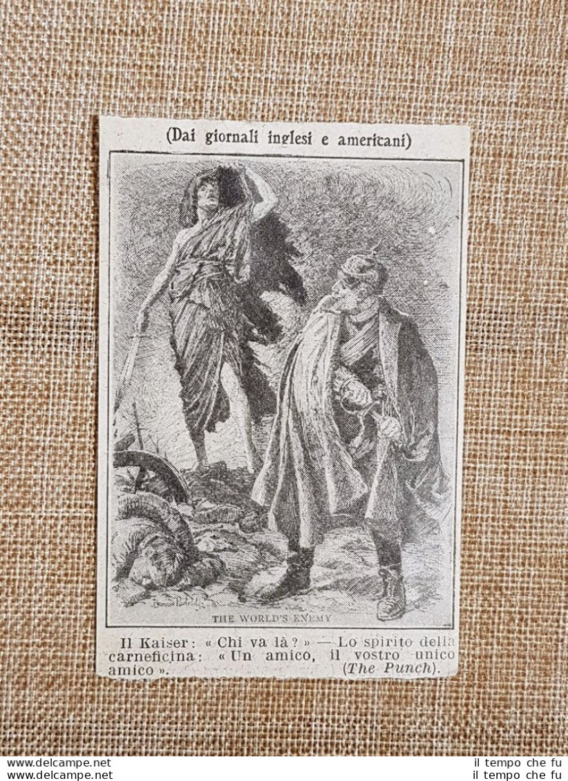 La Satira Nel 1914 Il Kaiser Di Germania The Punch Prima Guerra Mondiale WW1 - Autres & Non Classés