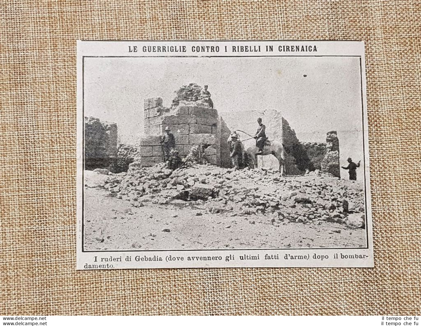 Colonialismo D'Italia In Libia Nel 1914 Ruderi Di Gebadia Cirenaica Tripolitania - Other & Unclassified