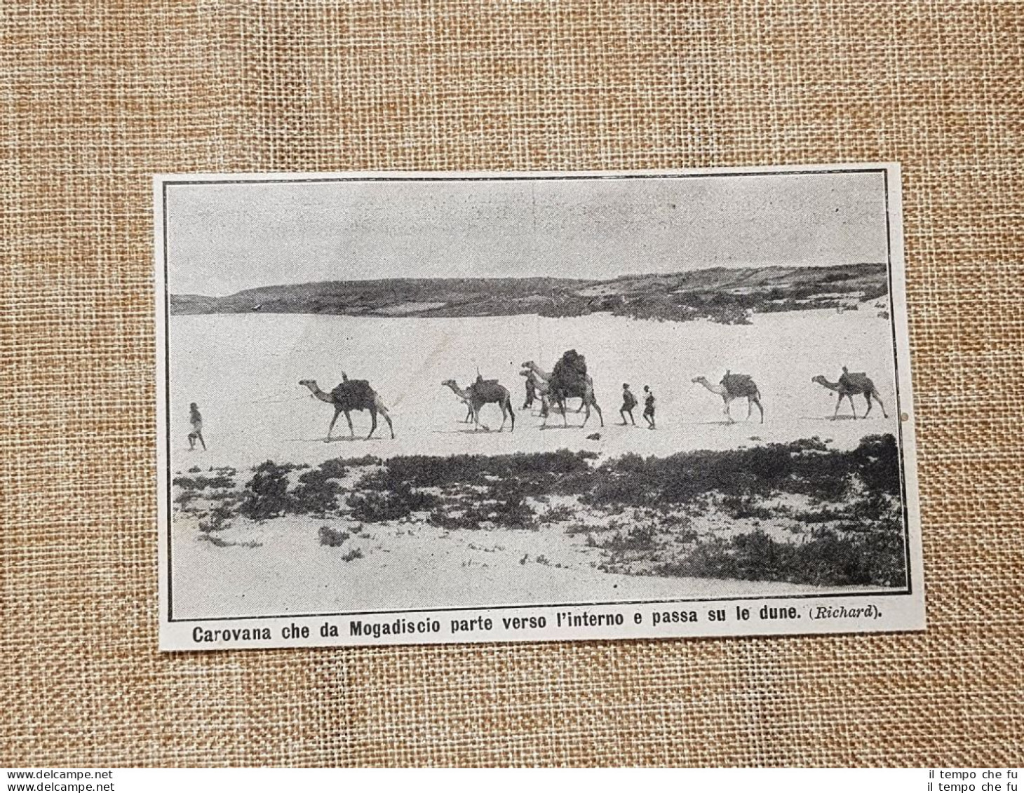 Mogadiscio Nel 1914 Una Carovana Che Passa Sulle Dune Benadir Somalia - Other & Unclassified