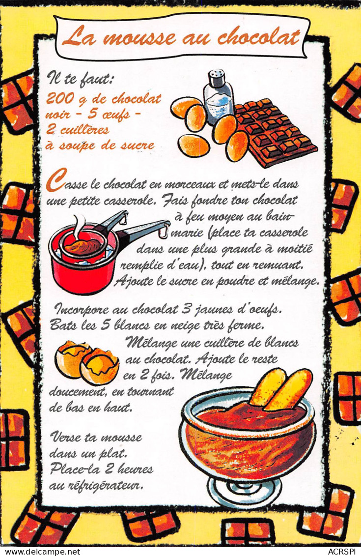 Recette  La Mousse Au Chocolat   11 (scan Recto-verso)MA2293 - Küchenrezepte