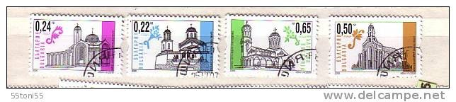 2002   Definitive Issue  Christian Church   4v.-used/oblitere (O)  Bulgaria / Bulgarie - Usati