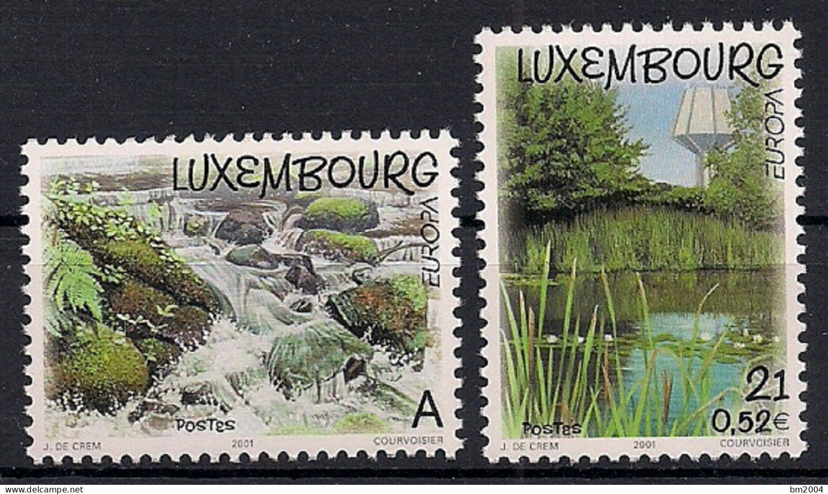 2001 Luxemburg Mi. 1530-1**MNH   Europa: Lebensspender Wasser. - Nuevos