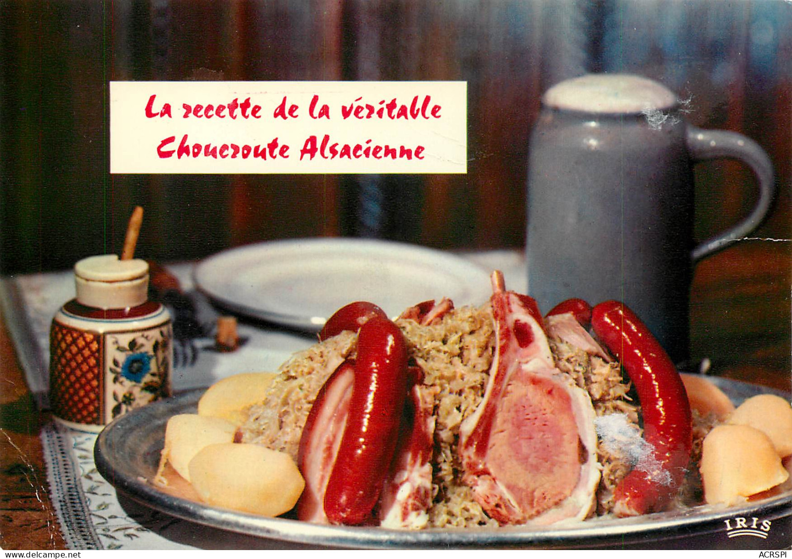 Recette  La Choucroute  Alsacienne  41  (scan Recto-verso)MA2288Bis - Küchenrezepte