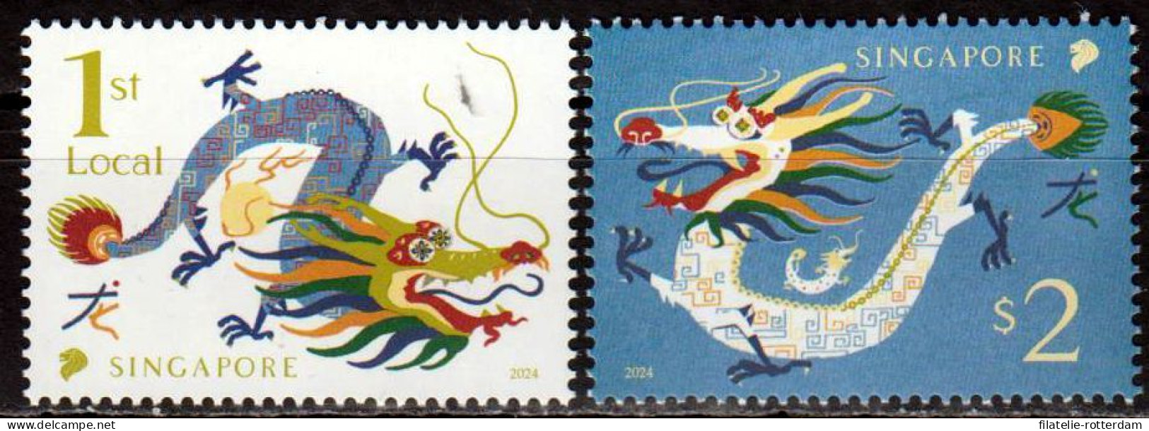 Singapore - Postfris / MNH - Complete Set Year Of The Dragon 2024 - Singapour (1959-...)