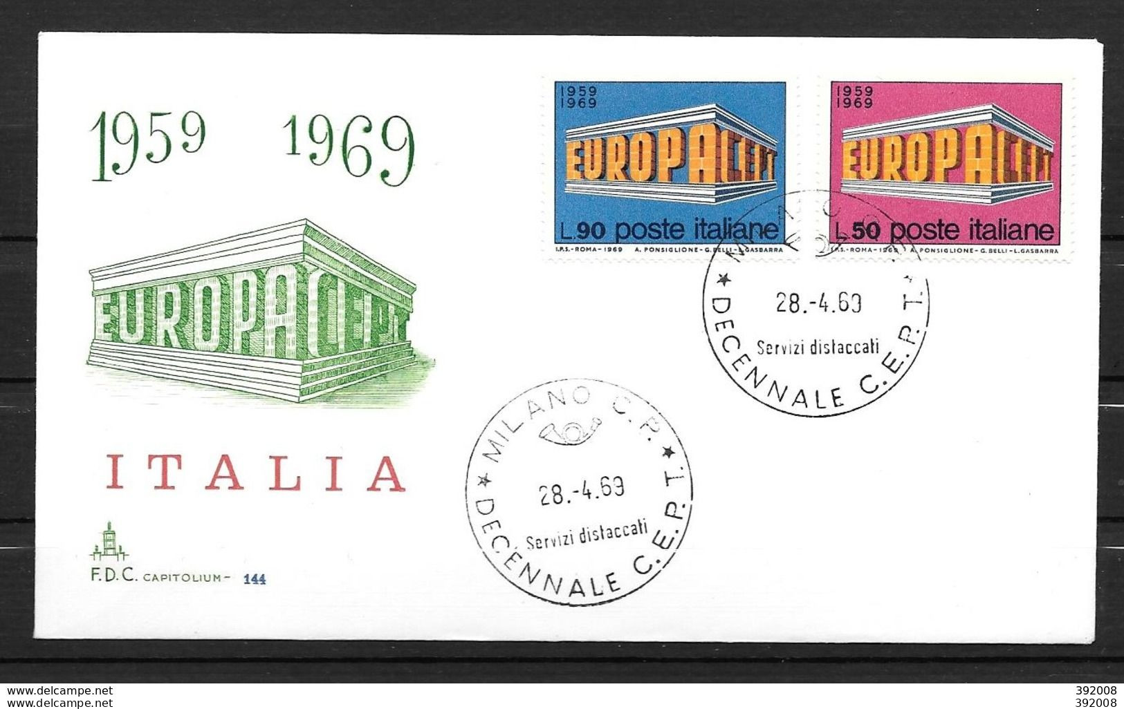 1969 - FDC - ITALIE - 54  - 1969