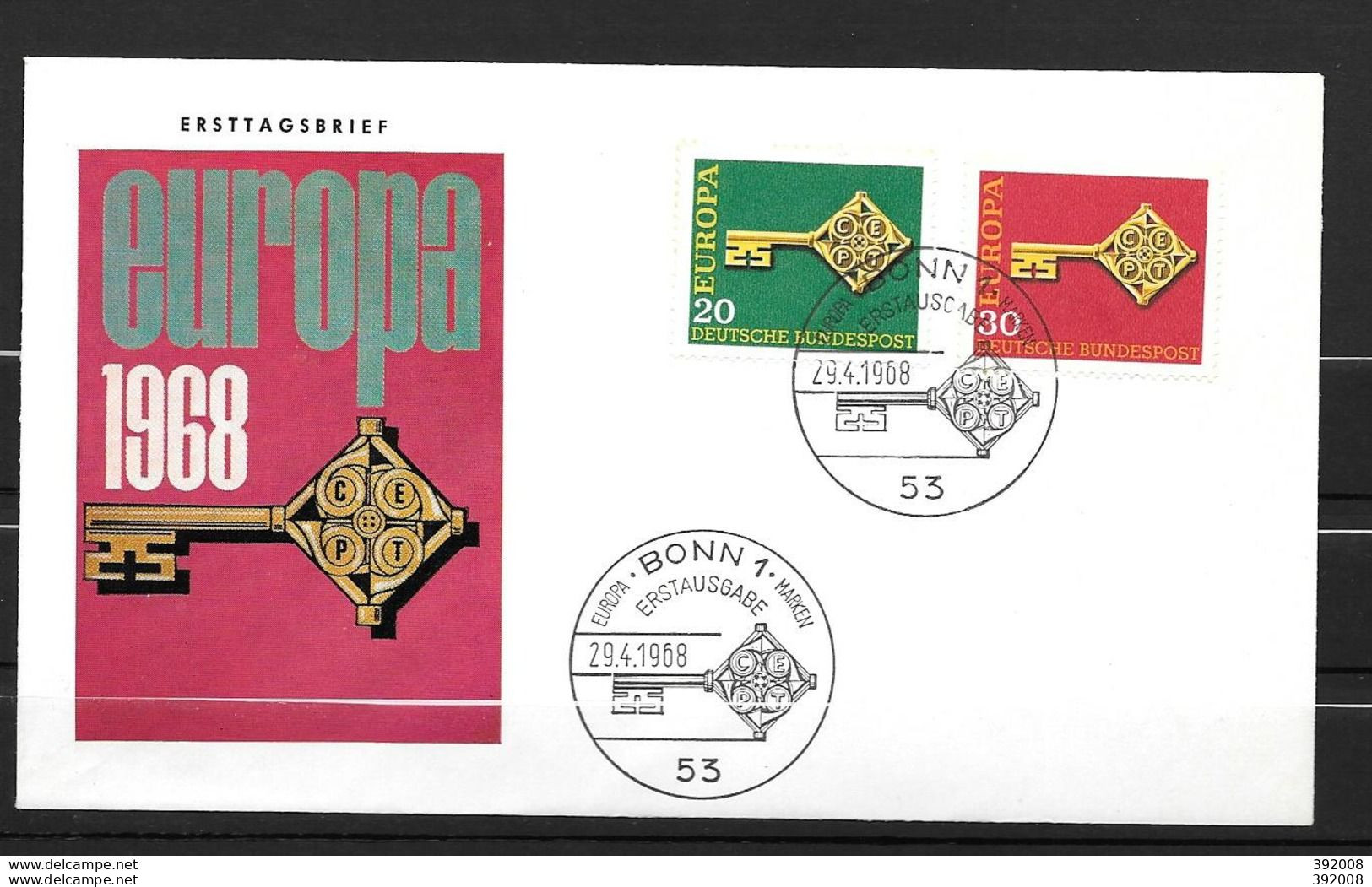 1968 - FDC - ALLEMAGNE - 52 - 1968