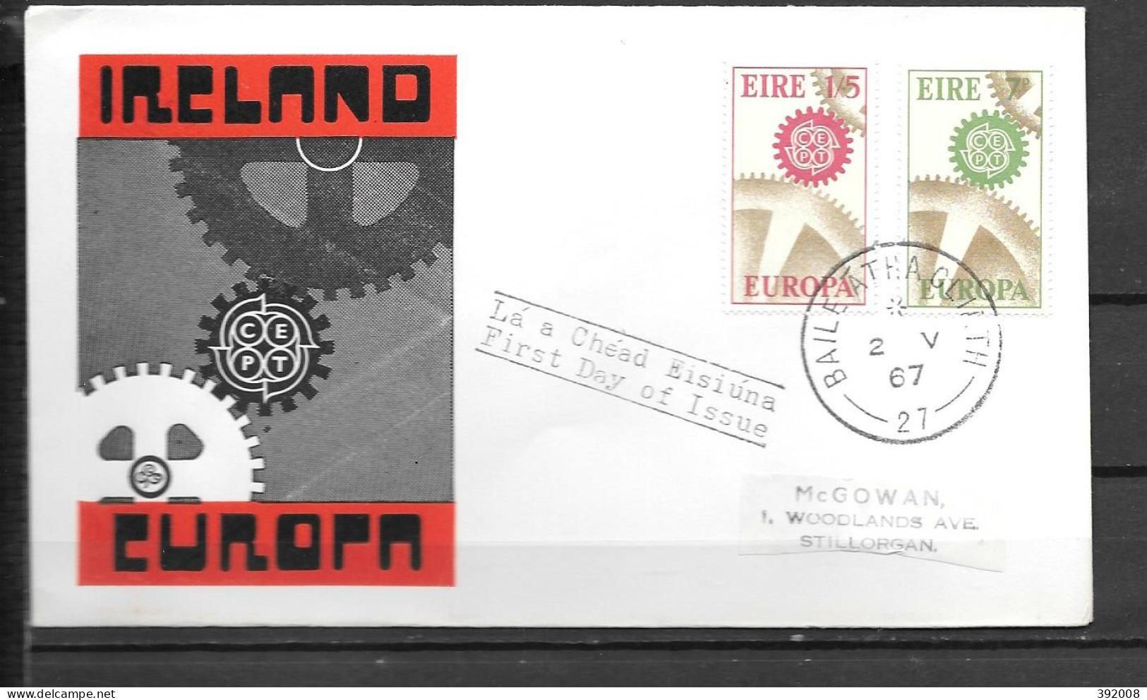 1967 - FDC - IRLANDE - 49  - 1967
