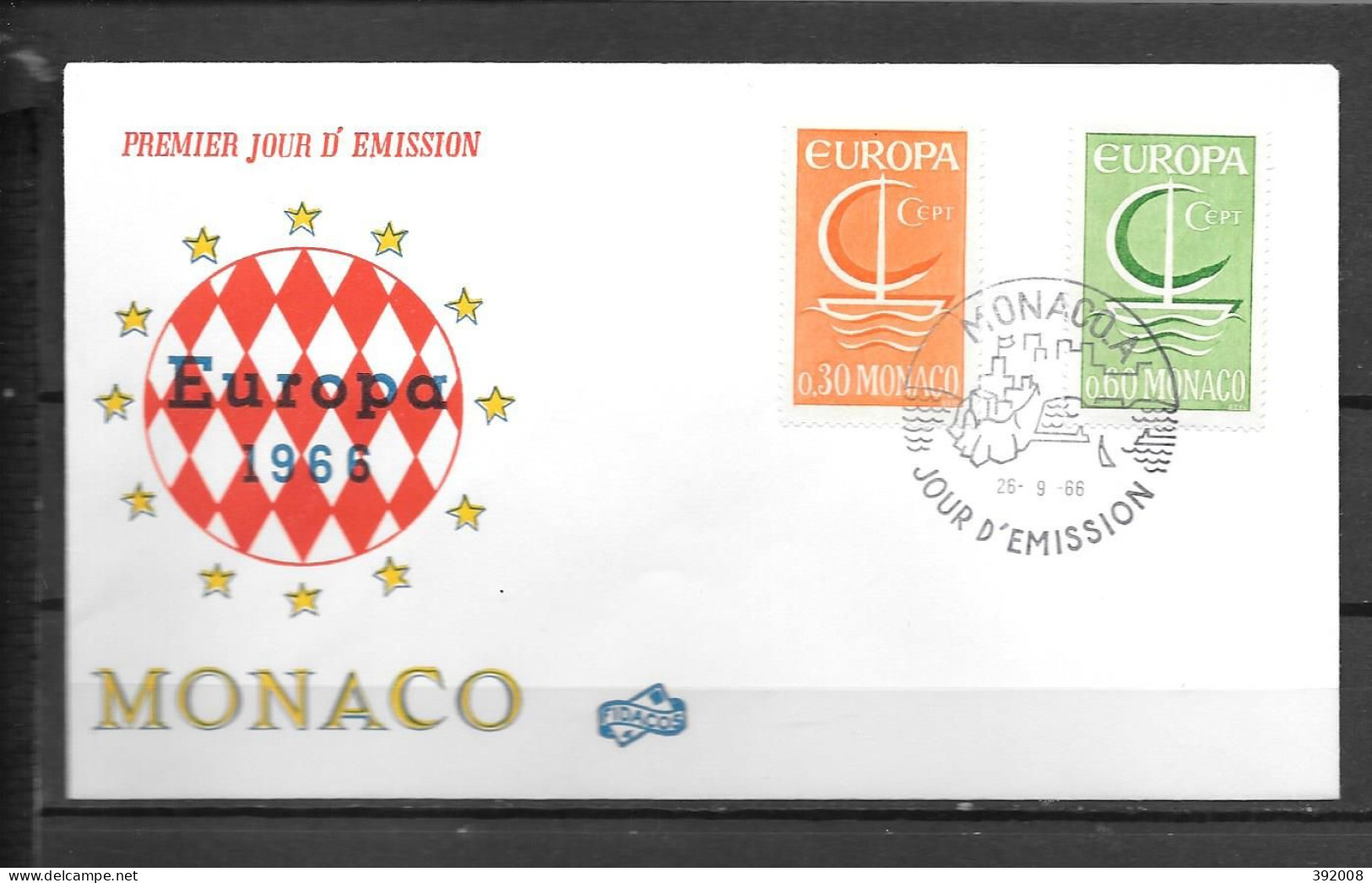 1966 - FDC - MONACO - 47 - 3 - 1966