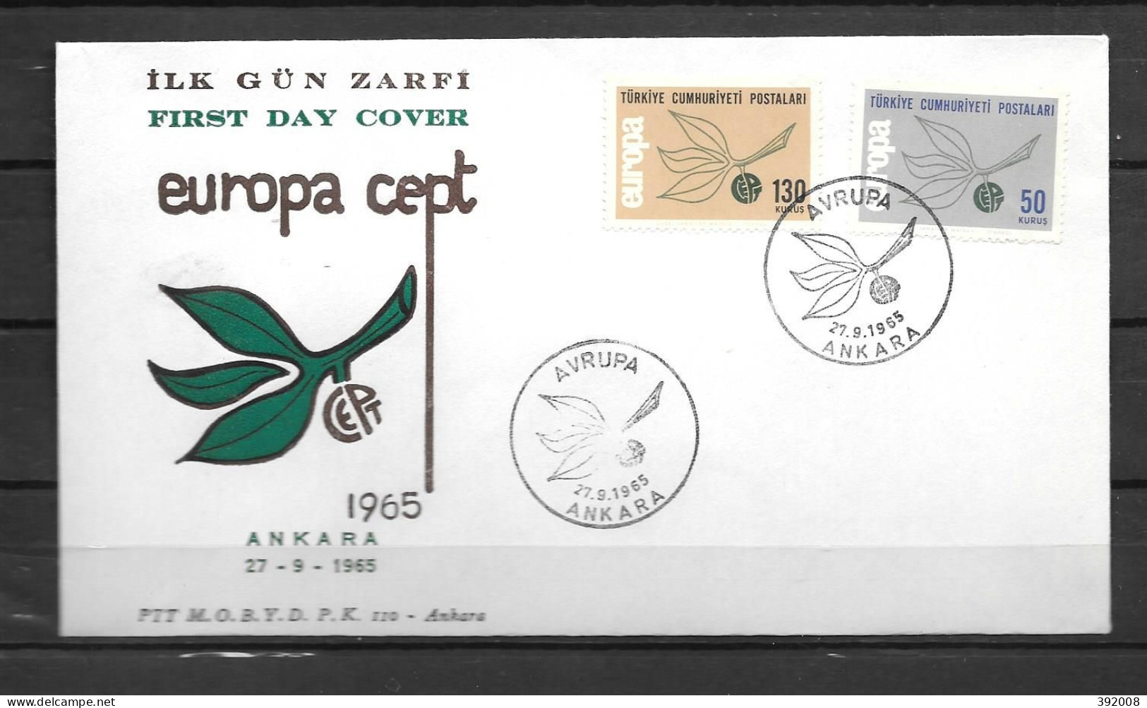 1965 - FDC - TURQUIE - 44 - 1965