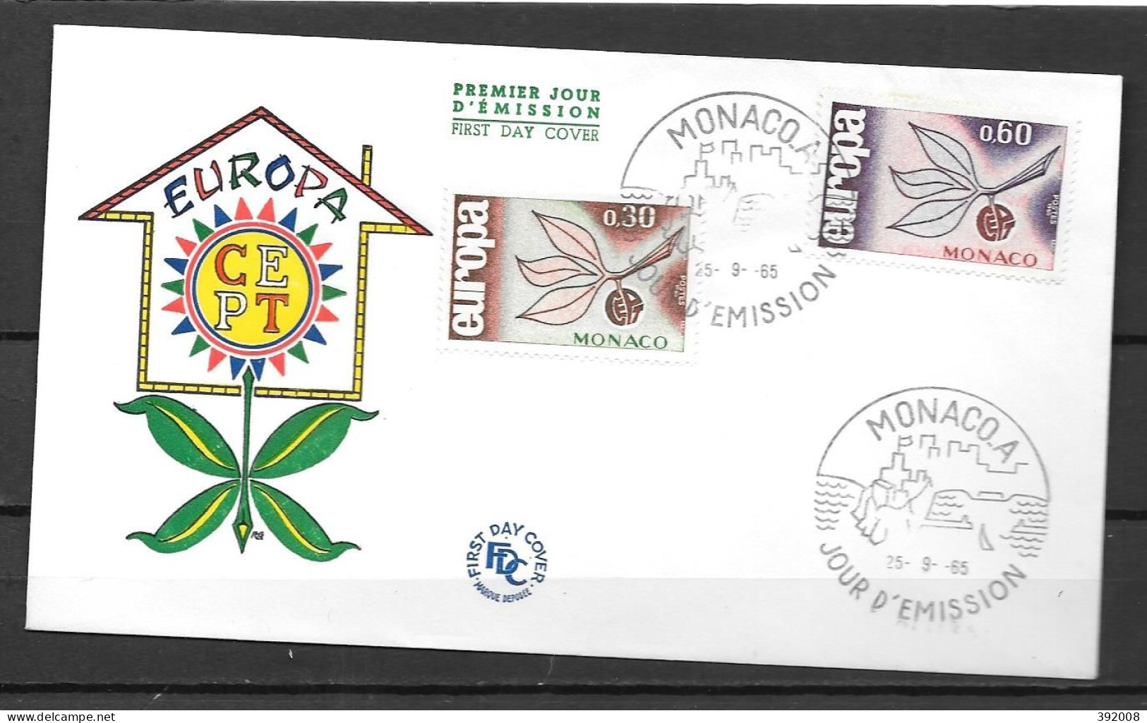 1965 - FDC - MONACO - 44 - 3 - 1965