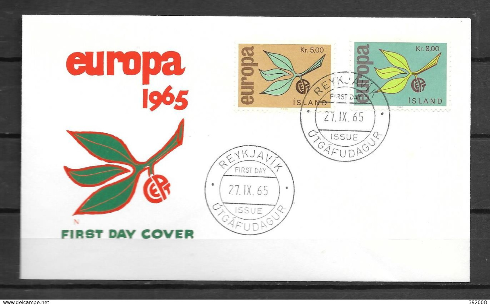 1965 - FDC - ISLANDE - 43 - 1 - 1965