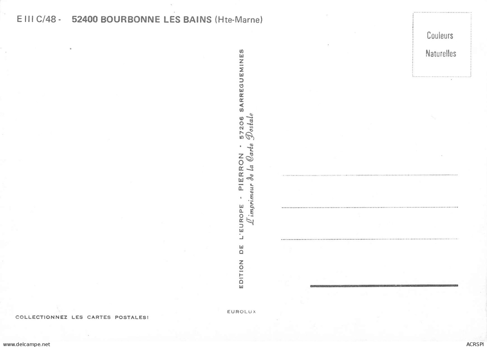 BOURBONNE LES BAINS  Porte Et Blason  9 (scan Recto-verso)MA2286 - Bourbonne Les Bains
