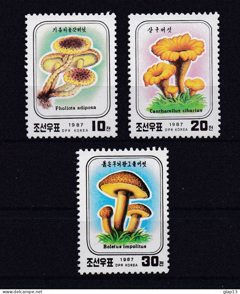 COREE DU NORD 1987 TIMBRE N°1857/59 NEUF** CHAMPIGNONS - Korea, North