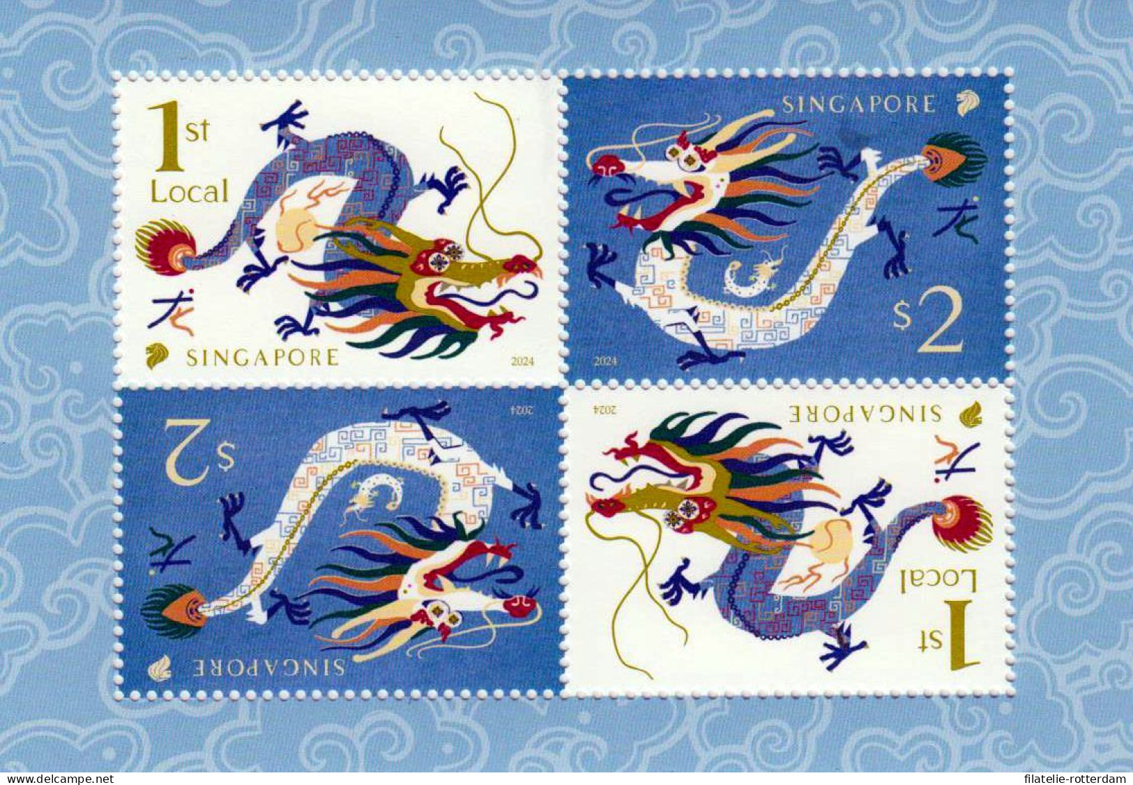 Singapore - Postfris / MNH - Sheet Year Of The Dragon 2024 - Singapour (1959-...)