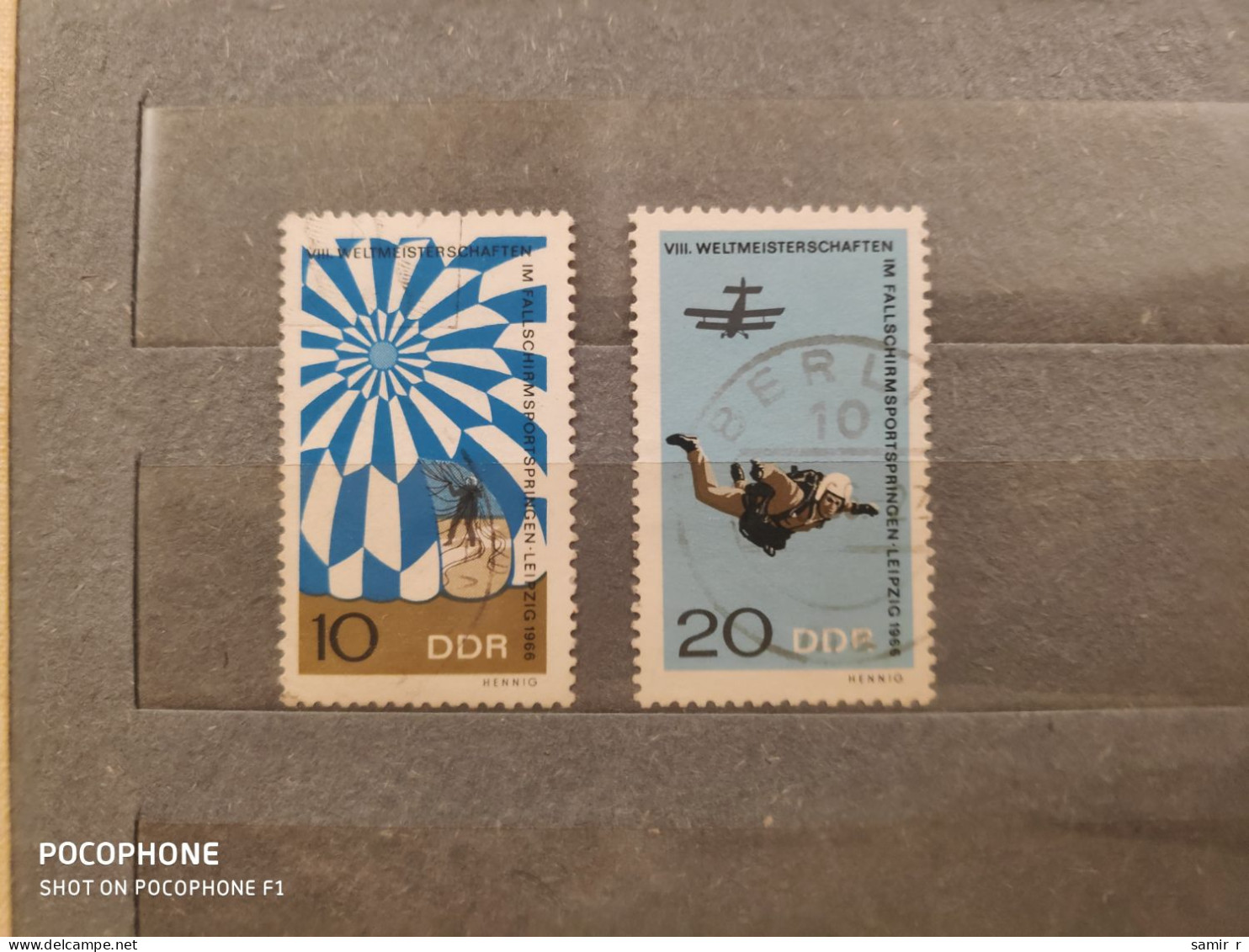 1966	Germany	Parachuting (F85) - Used Stamps