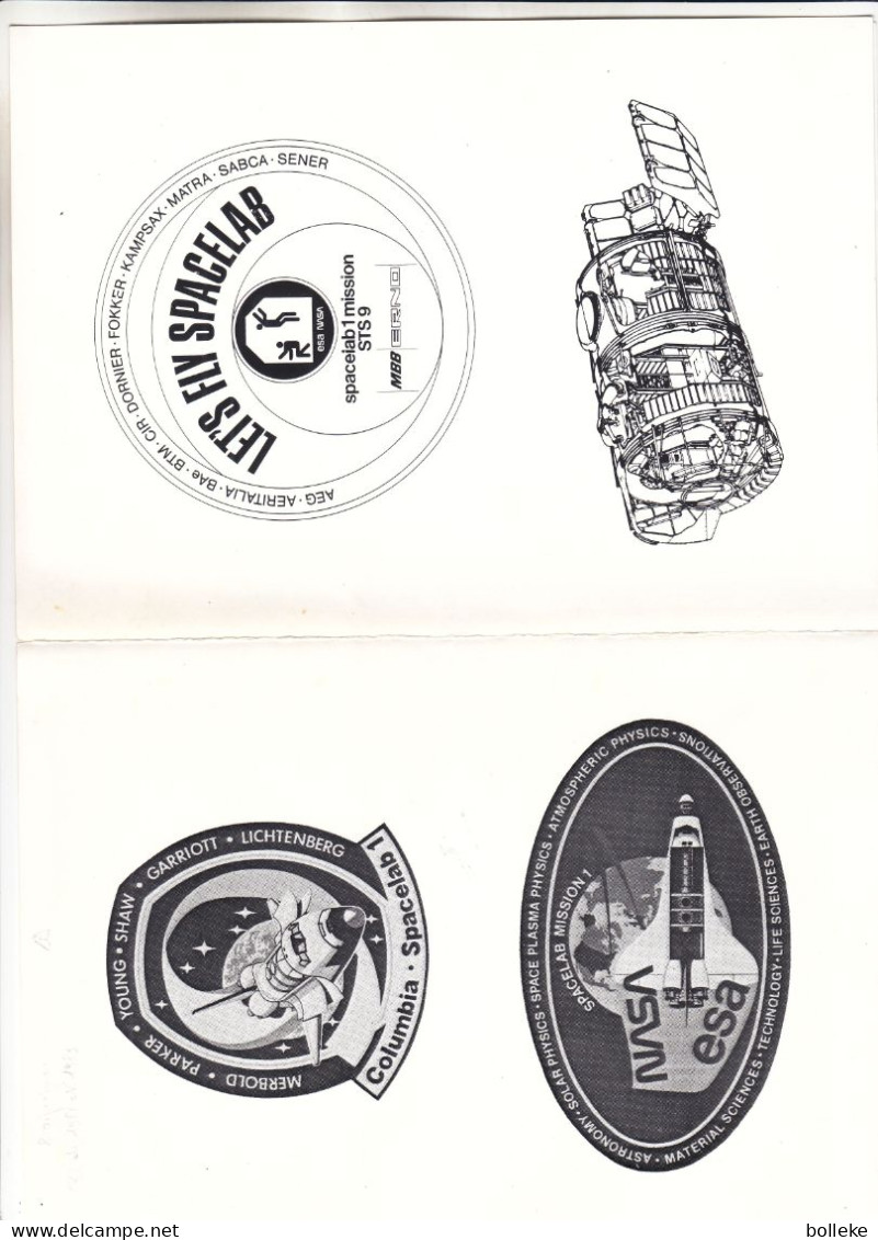 Etats Unis - République Fédérale - Document De 1981 / 83 - Oblit Kennedy Space Center Et Hannover - Avec 8 Signatures - - Covers & Documents