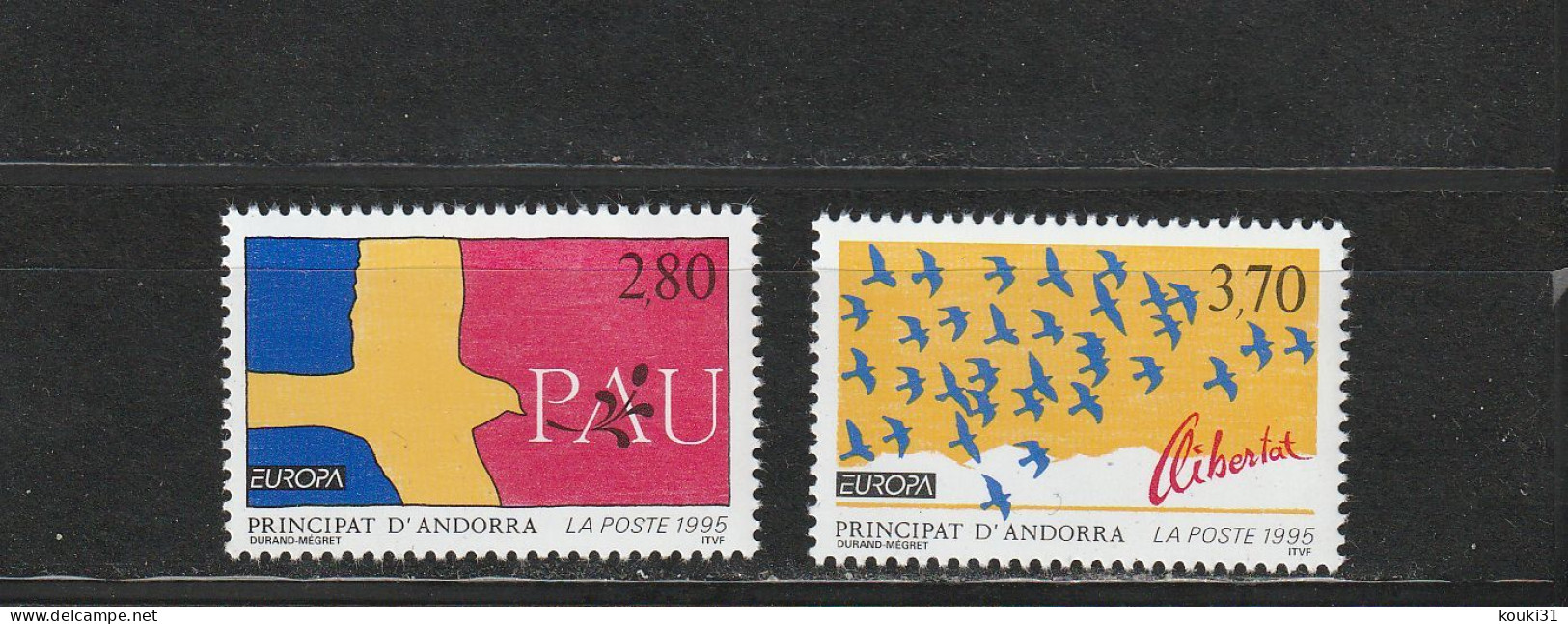 Andorre YT 457/8 ** : Europa , Paix Et Liberté - 1995 - Unused Stamps