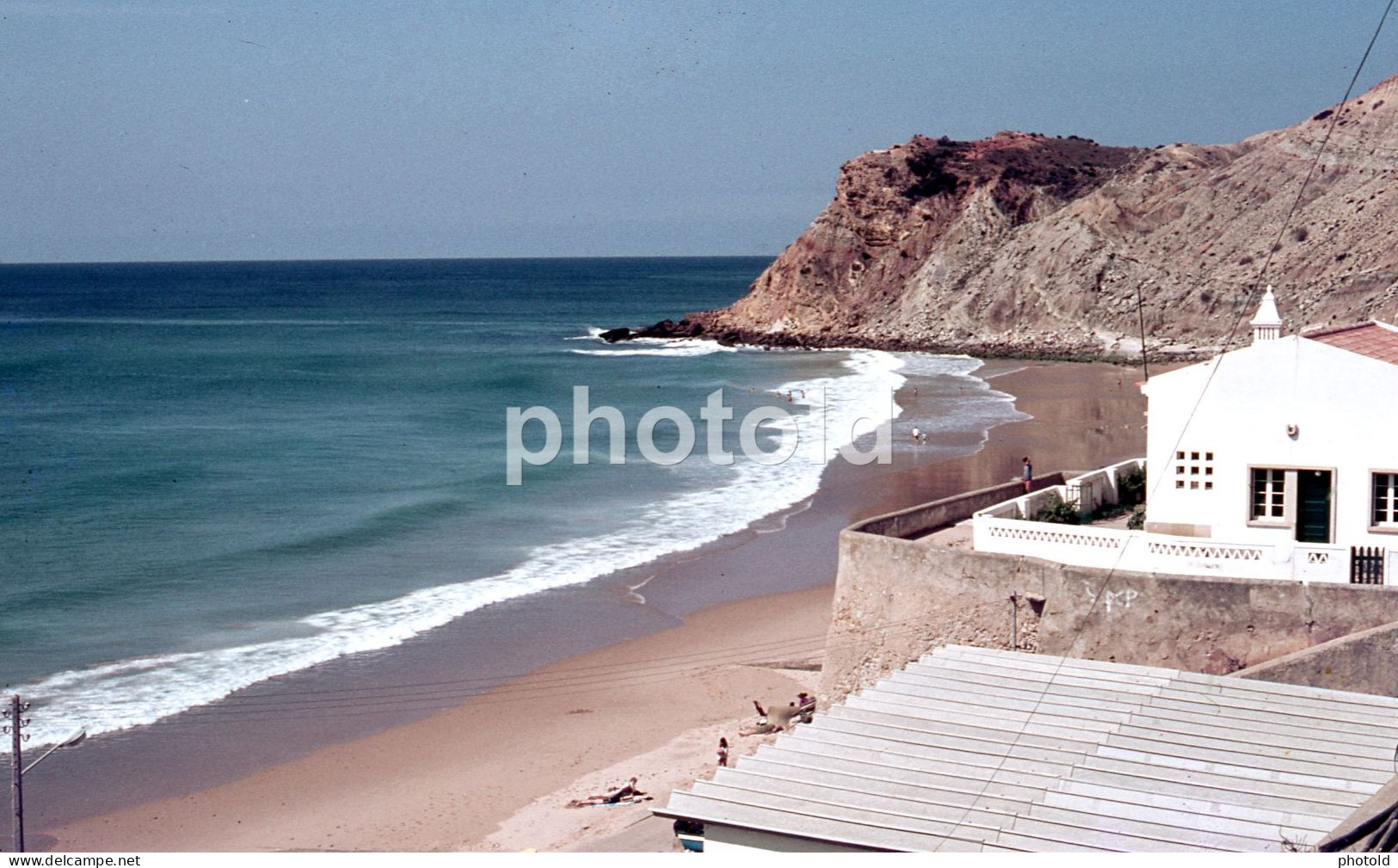 2 SLIDES SET BURGAU PRAIA BEACH PLAGE PLAYA STRAND ALGARVE PORTUGAL ORIGINAL AMATEUR 35mm SLIDE PHOTO 1969 NB3938 - Diapositives (slides)