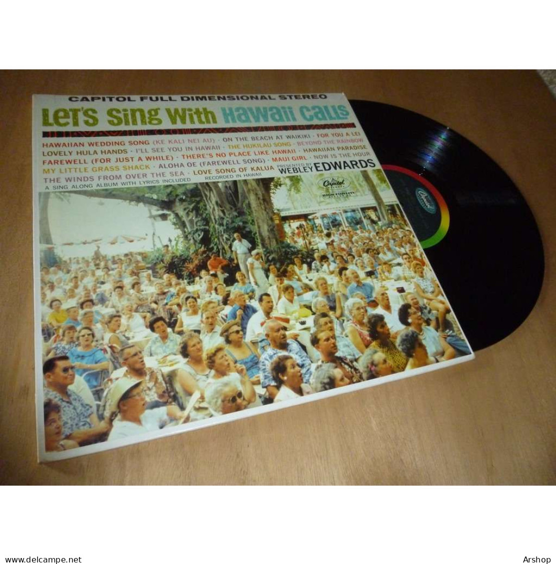 WEBLEY EDWARDS Let's Sing With Hawaii Calls CAPITOL SKAO 1518 US Lp 1961 - Wereldmuziek