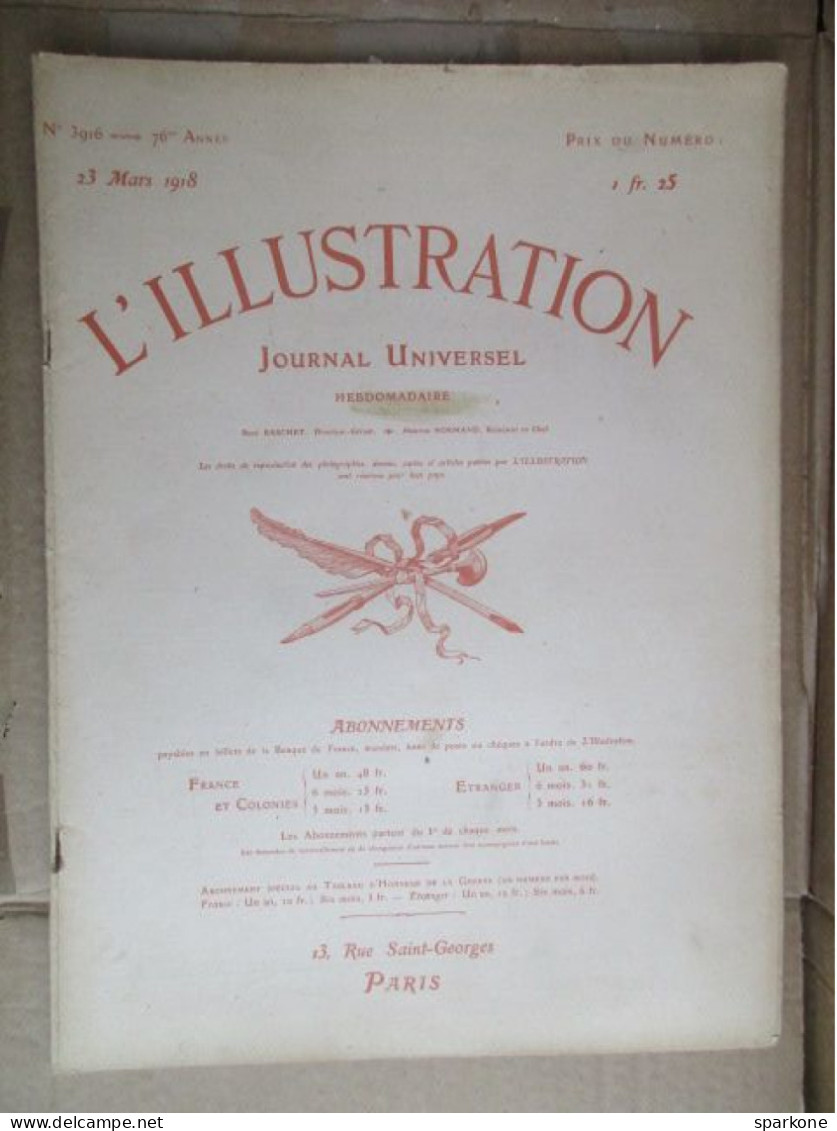 L'illustration (N° 3916 - 23 Mars 1918) - 1900 - 1949