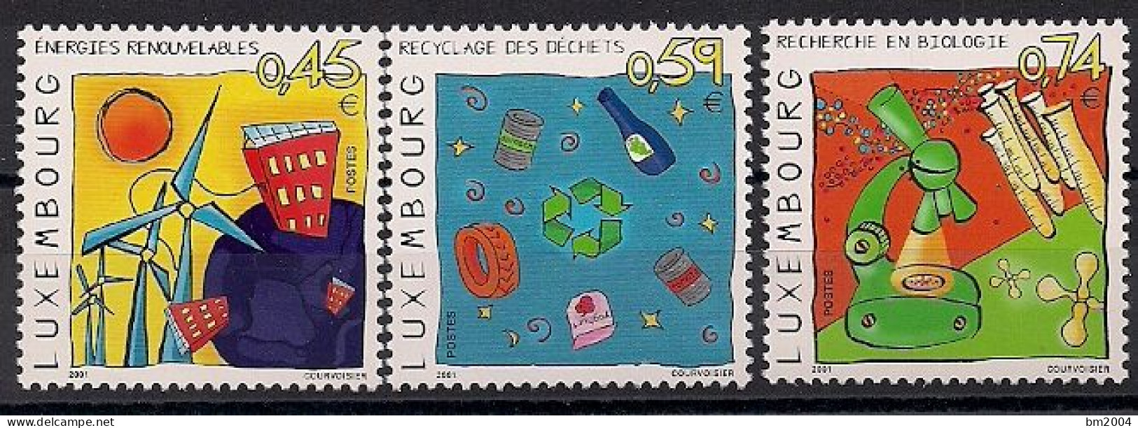 2001 Luxemburg Mi. 1550-2**MNH   Unterwegs In Richtung Zukunft: Cartoons - Unused Stamps