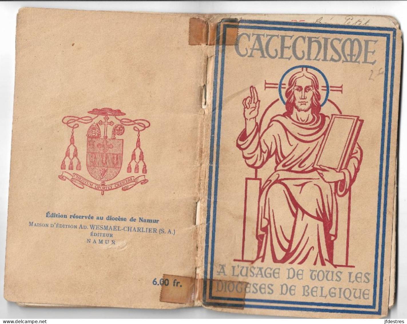 Catéchisme à L'usage De Tous Les Diocèses De Belgique 1948 Usagé.  Léon Petit (avec Niveaux De Connaissances école) - 6-12 Years Old
