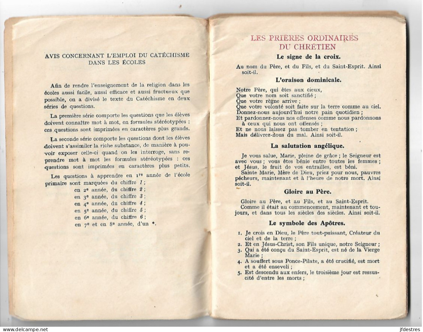 Catéchisme à L'usage De Tous Les Diocèses De Belgique 1948 Usagé.  Léon Petit (avec Niveaux De Connaissances école) - 6-12 Ans