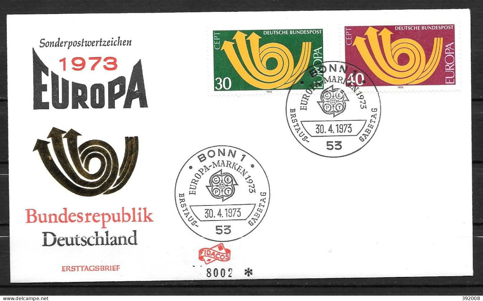 1973 - FDC - ALLEMAGNE - 58 - 1973