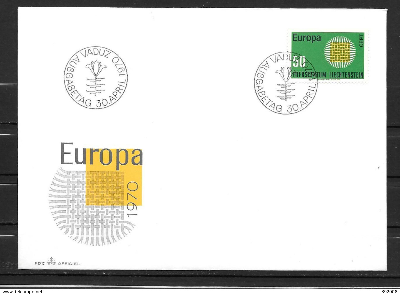 1970 - FDC - LIECHTENSTEIN - 56 - 1970