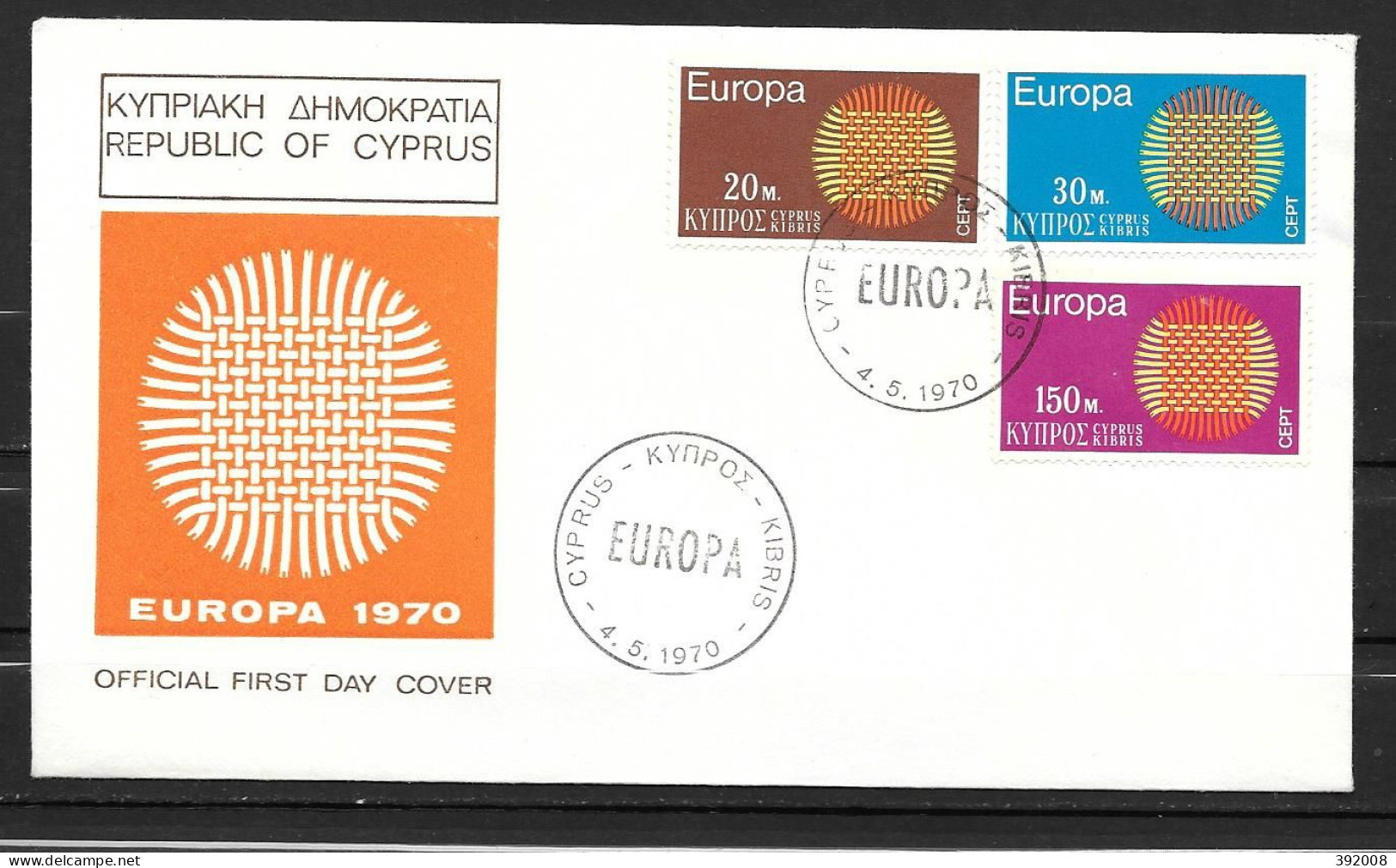 1970 - FDC - CHYPRE - 55 - 1970