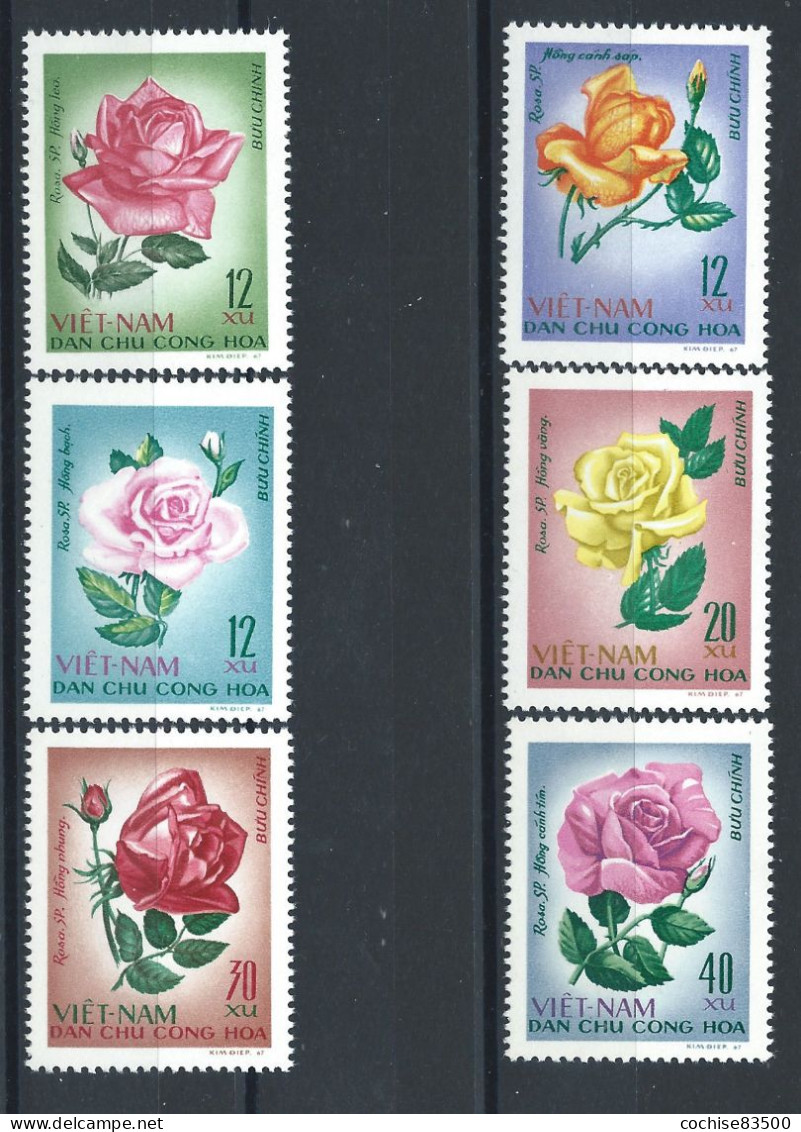 Vietnam Du Nord N°586/91** (MNH) 1968 - Fleurs "Roses" - Vietnam