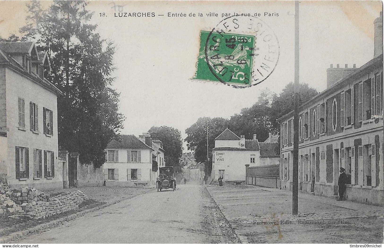 CPA Luzarches Entrée De La Ville Par La Rue De Paris - Luzarches