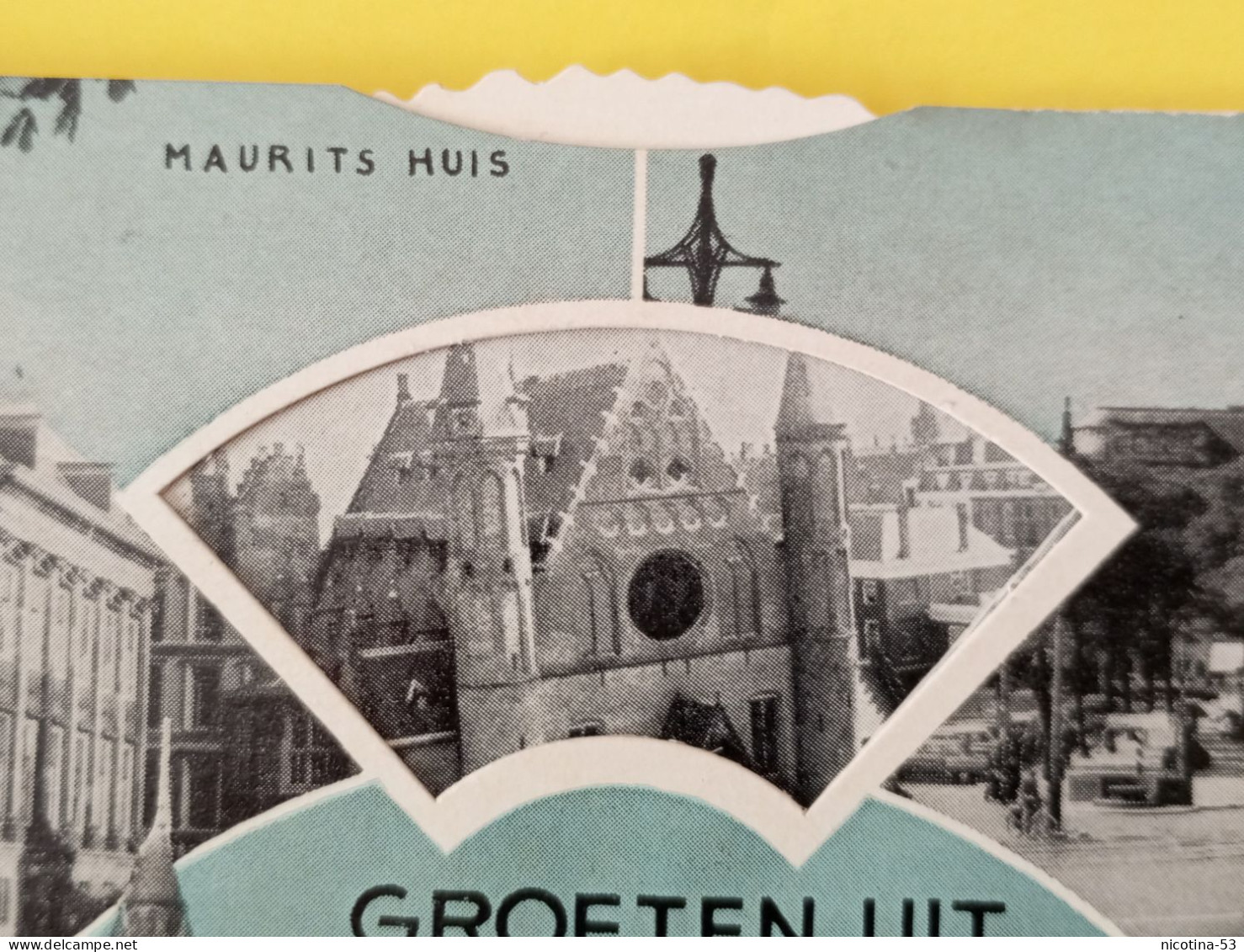 CT-06093- GROETEN UIT - DEN HAAG SCHEVENINGEN - 9 VEDUTE VIAGGIATA 1959 PER PALERMO - Gruss Aus.../ Grüsse Aus...