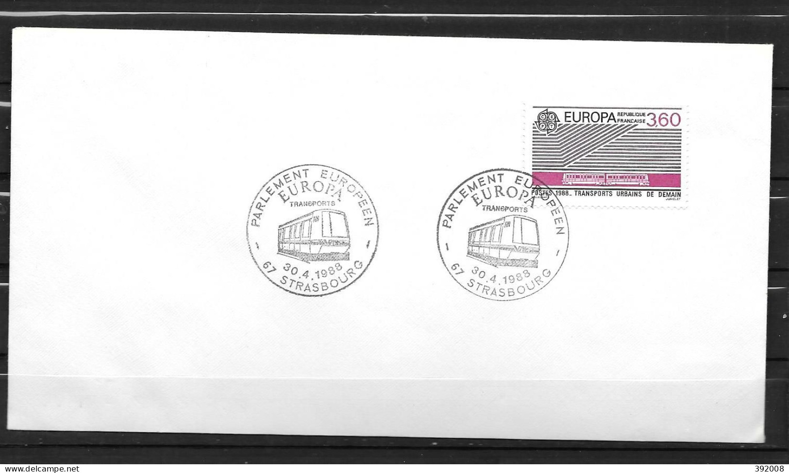 1988 - FDC - FRANCE - 65 - 2 - Strasbourg - 1988