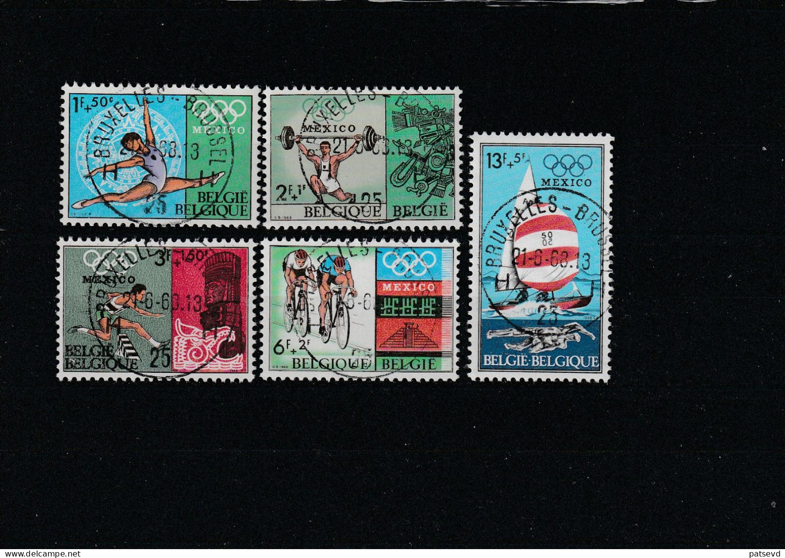 1456/1460 Mexico 1968 Oblit/gestp Centrale - Used Stamps