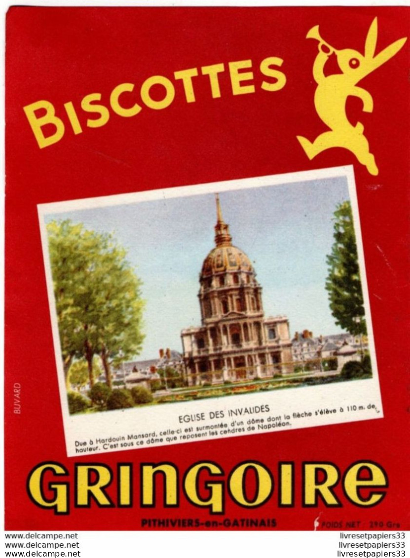 Buvard BISCOTTES GRINGOIRE - Biscottes