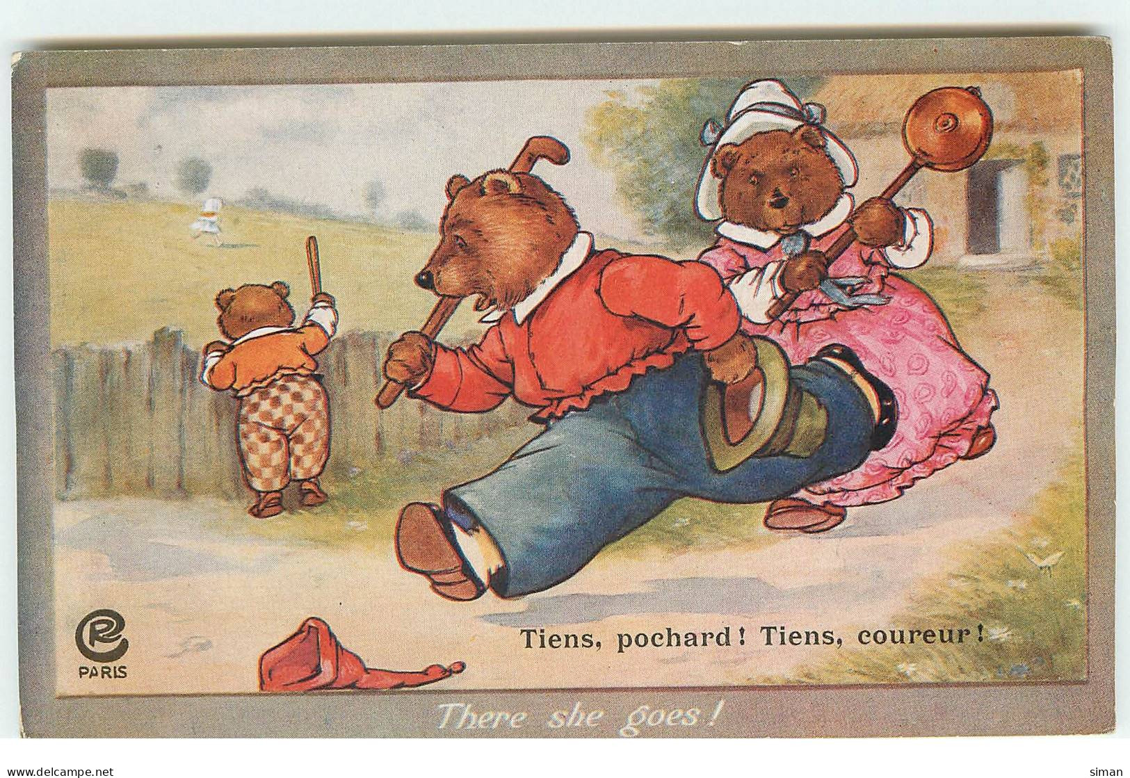 N°17140 - Tiens, Pochard ! Tiens, Coureur - Ours Habillés - Kennedy - Dressed Animals