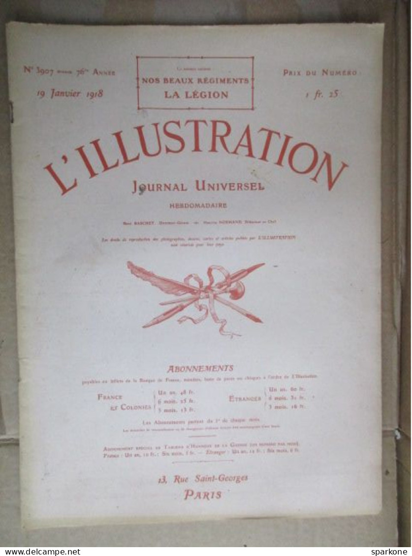 L'illustration (N° 3907- 19 Janvier 1918) - 1900 - 1949