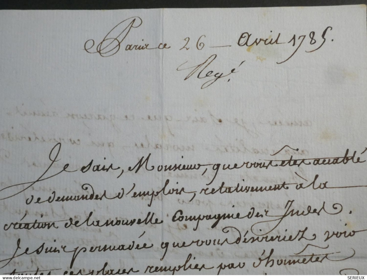 DL21 FRANCE  BELLE  LETTRE AUTOGRAPHE  RARE 1785 PARIS ++LES REMIREMONT +LOUISE ADELAIDE DE BOURBON +++ - Familles Royales