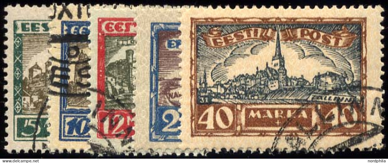 ESTLAND 63-67 O, 1927, Städteansichten, Prachtsatz, Mi. 60.- - Estland