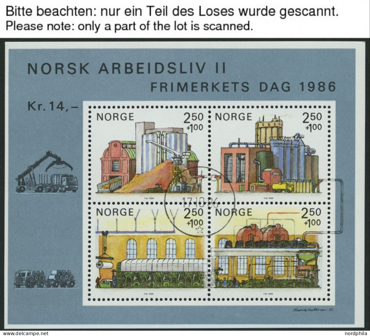 NORWEGEN Bl. 2-6 O, 1979-86, 4 Verschiedene Blocks Mit Ersttagsstempeln, Pracht, Mi. 23.- - Altri & Non Classificati