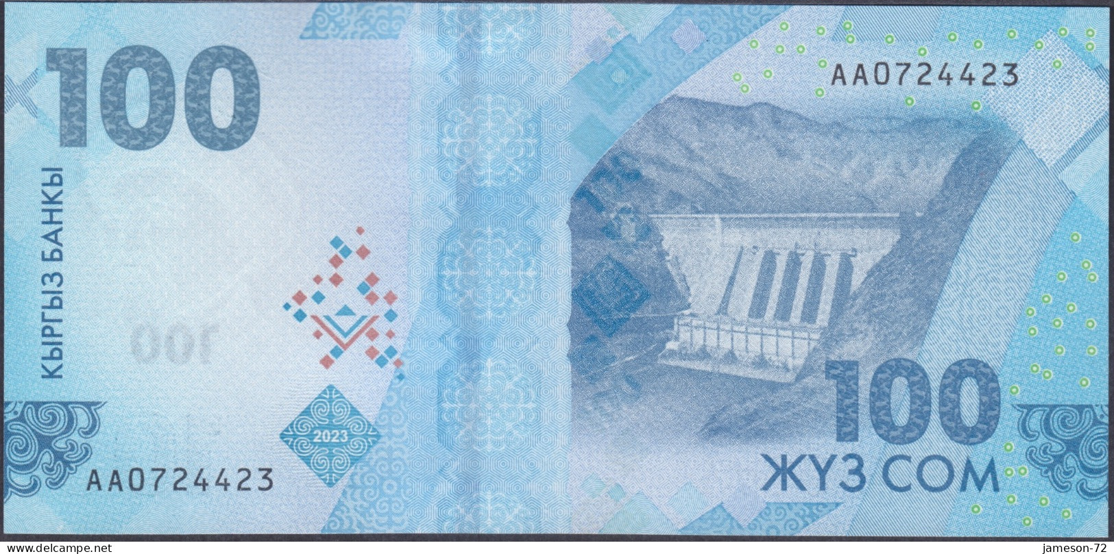 KYRGYZSTAN - 100 Som 2023 "30 Years Of National Currency" Asia Banknote - Edelweiss Coins - Kyrgyzstan