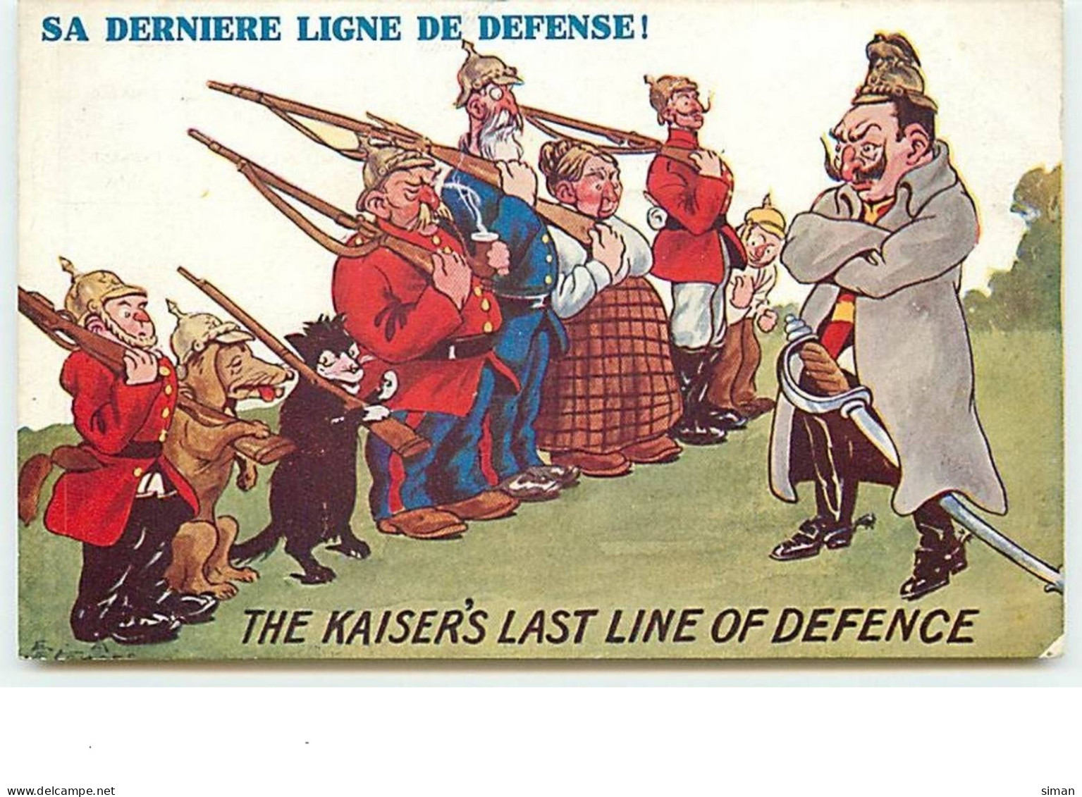 N°1503 - Sa Dernière Ligne De Défense - Guillaume II - Satirische
