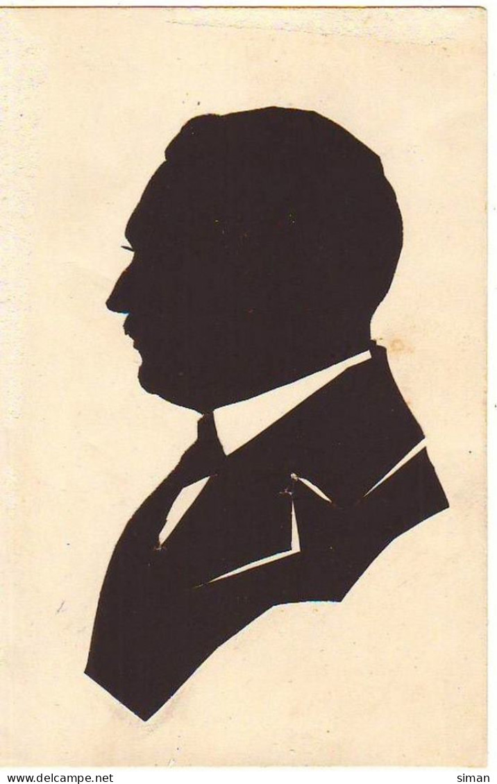 N°14713 - Silhouette D'un Homme En Costume - Scherenschnitt - Silhouette