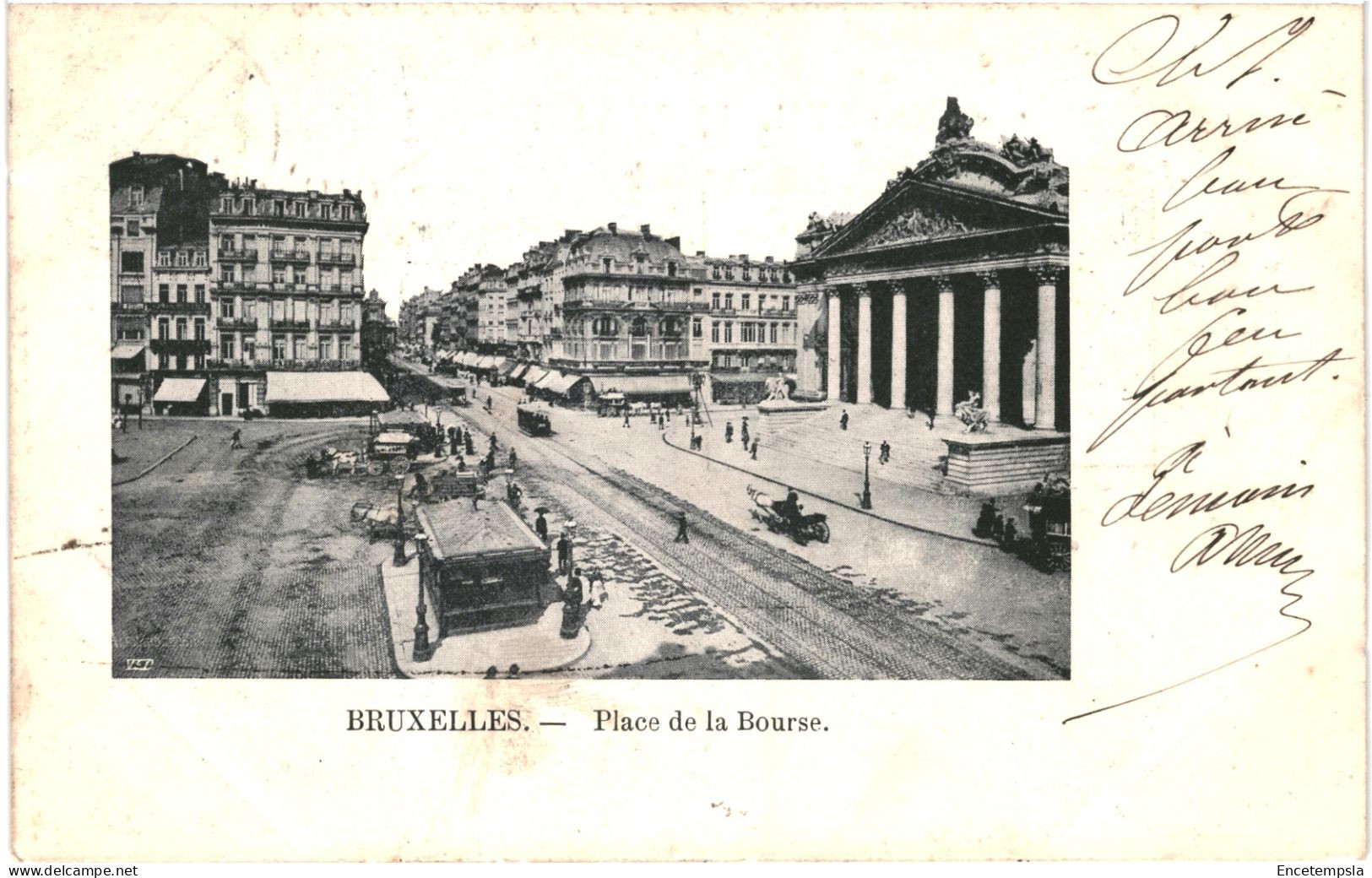 CPA Carte Postale Belgique Bruxelles Place De La Bourse 1900 VM79069 - Places, Squares