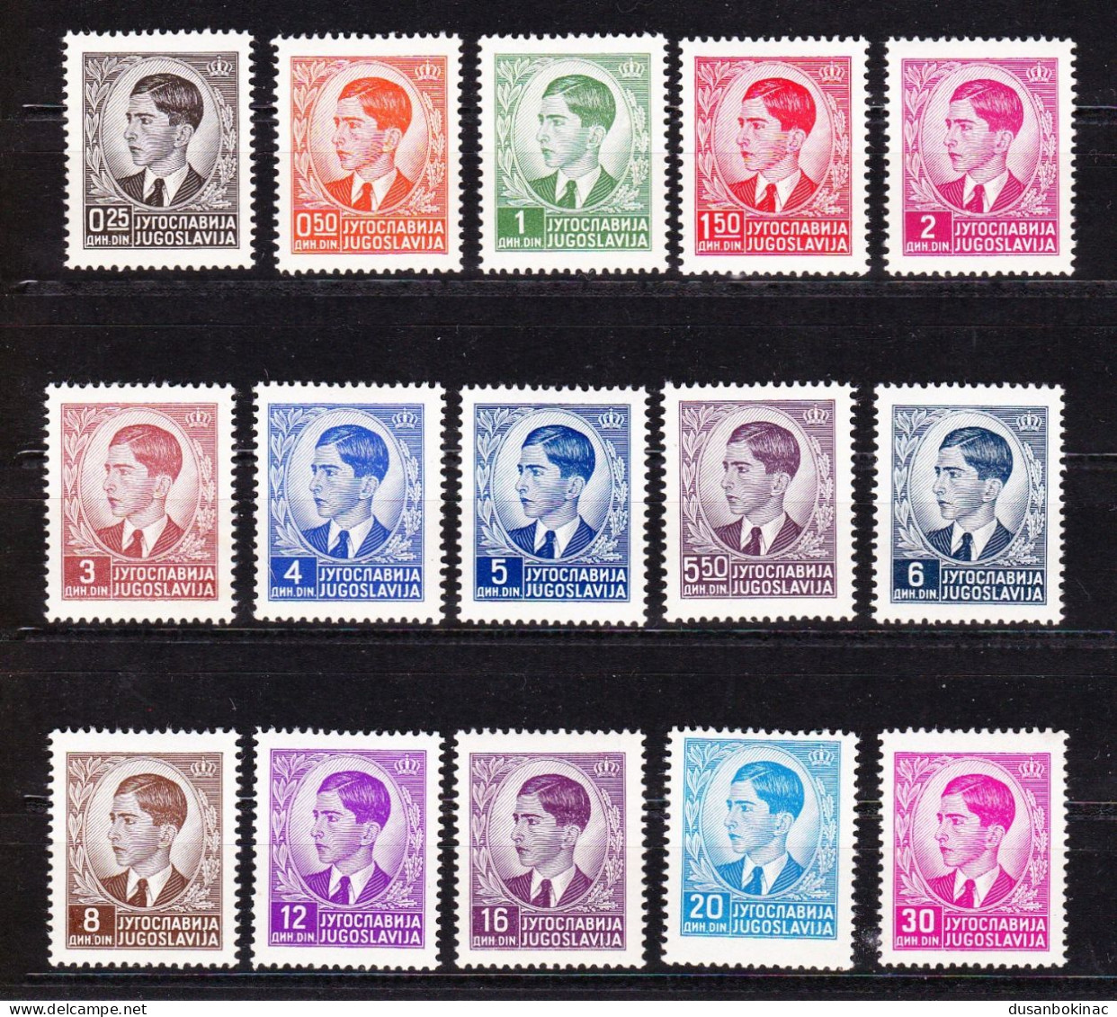 Yugoslavia King Petar II-1939 Series Cisto ** - Used Stamps