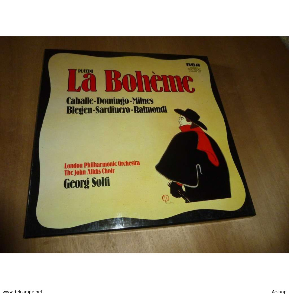 GEORG SOLTI La Boheme PUCCINI - MONTSERRAT CABALLE / PLACIDO DOMINGO & RCA Coffret 2 Lp Italie 1974 - Opéra & Opérette