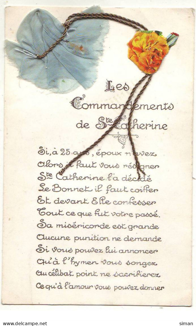 N°17058 - Bonnet Ste-Catherine - Les Commandements De Ste-Catherine - Saint-Catherine's Day