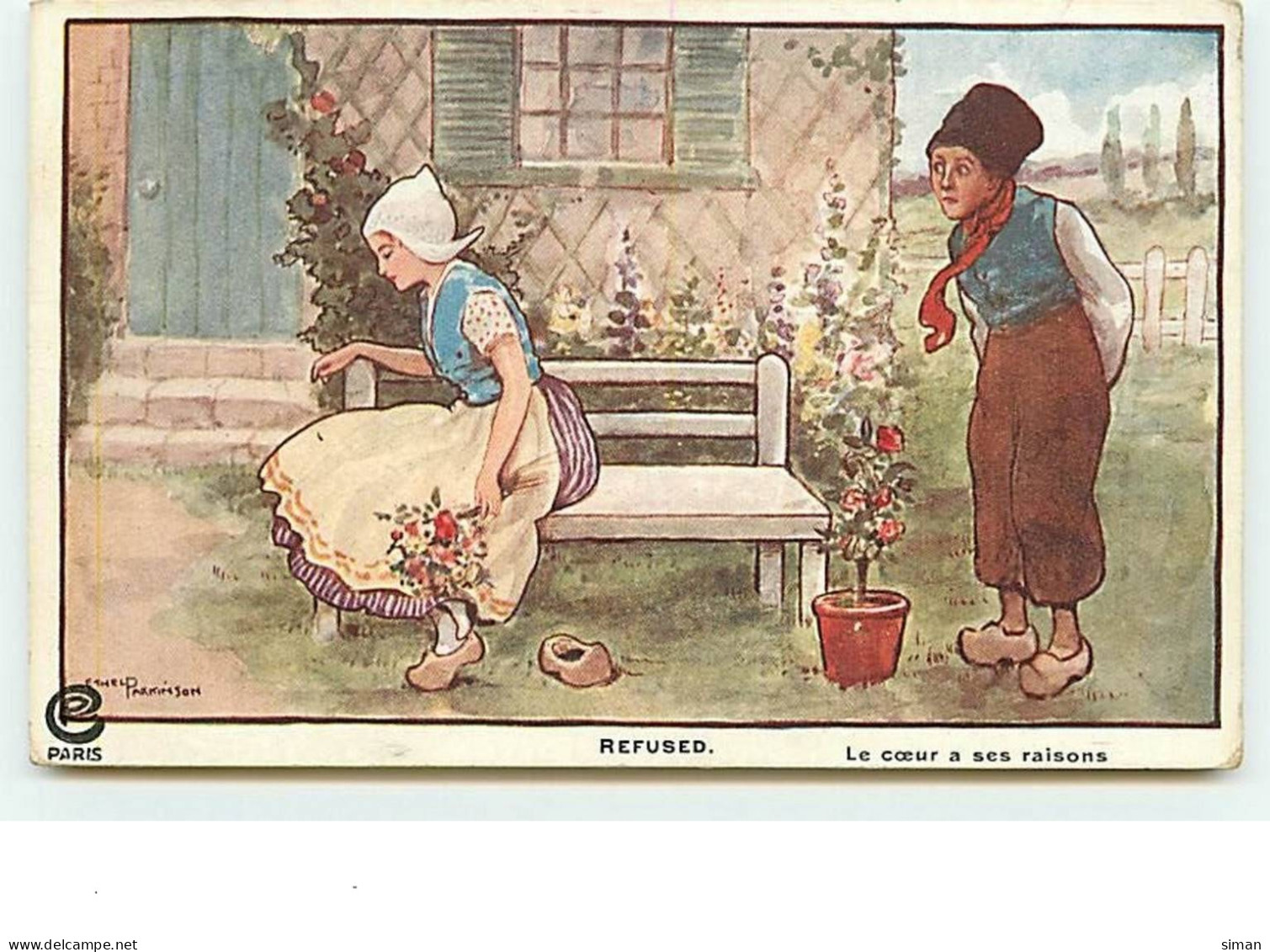 N°8317 - Carte Illustrateur - Ethel Parkinson - Jeunes Hollandais - Refused - Le Coeur A Ses Raison - Parkinson, Ethel