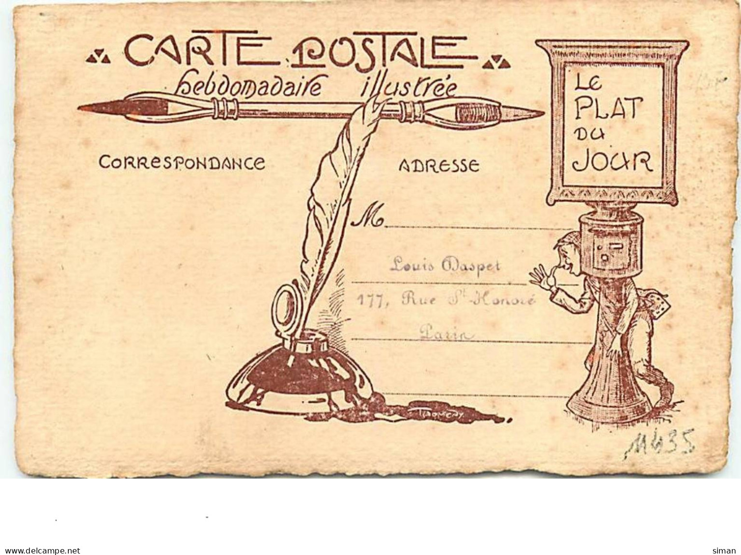 N°11435 - Carte Politique - Le Plat Du Jour N°27 - Fête Nationale - Femme Nue - 10 Juillet - Satiriques